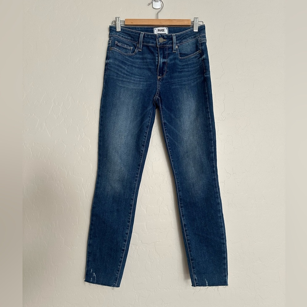 PAIGE Verdugo Ankle Jeans Charlize Distressed Raw Hem Size 27